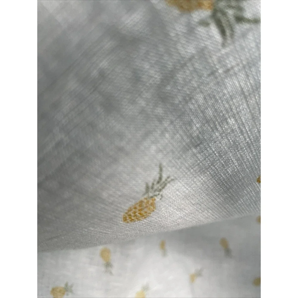 Banana Republic Mens size large Pineapple Print Linen Cotton Slim Fit Summer